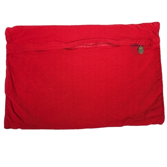 Pier 1 Imports Maroon Paisley Boho Tapestry Rectangle Pillow Cover 12x18 R46 - Picture 3 of 7